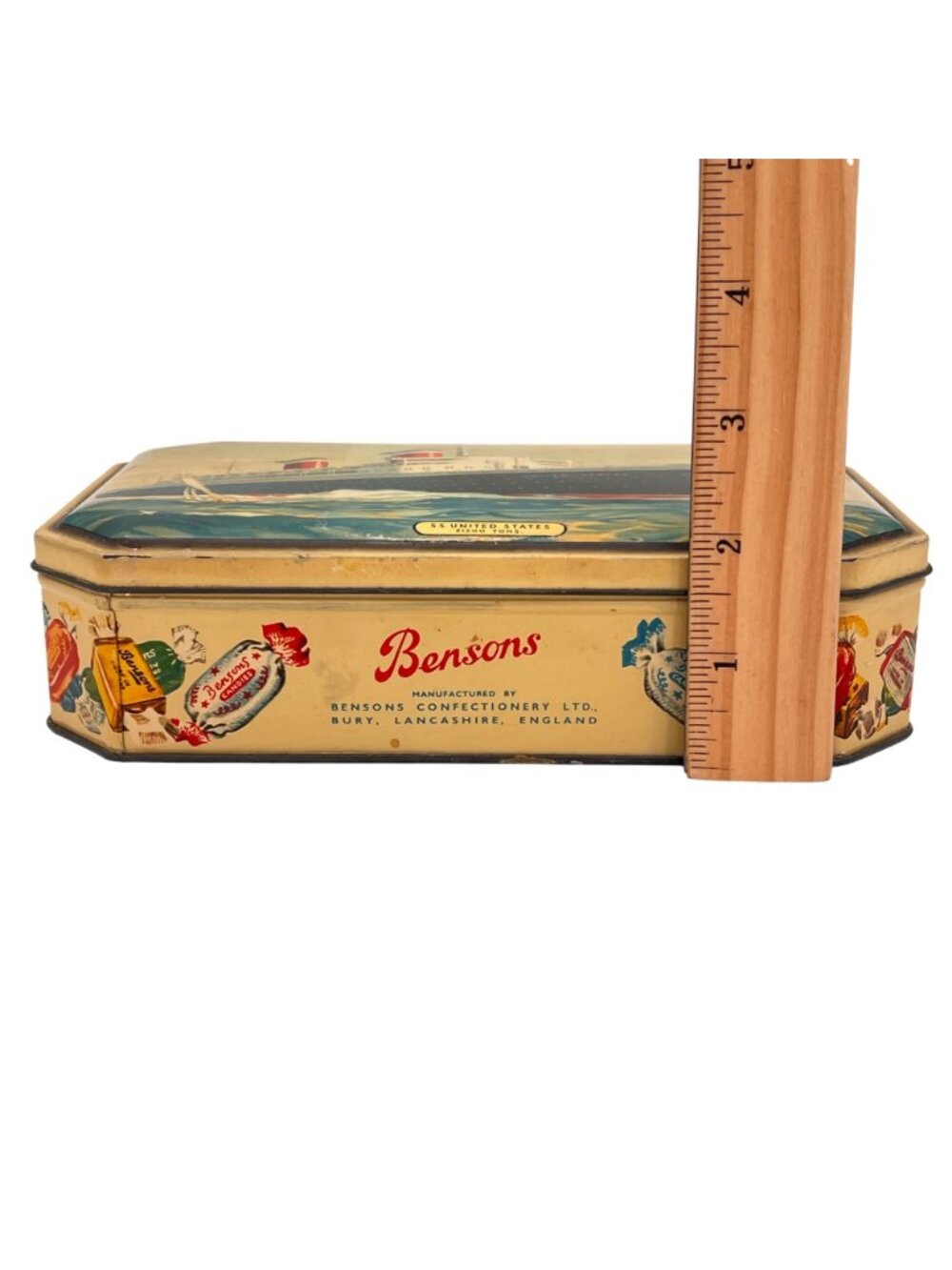 Vintage Bensons English Confectionery Tin SS United States Shawshank Redemption - Picture 7 of 10
